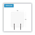 MasterVision Protector Series Frameless Glass Desktop Divider, 55.1 x 0.16 x 35.4, Clear/Aluminum