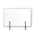 MasterVision Protector Series Glass Aluminum Desktop Divider, 35.4 x 0.16 x 23.6, Clear