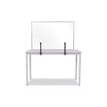 MasterVision Protector Series Glass Aluminum Desktop Divider, 35.4 x 0.16 x 23.6, Clear