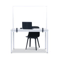 MasterVision Protector Series Glass Aluminum Desktop Divider, 35.4 x 0.16 x 23.6, Clear