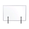 MasterVision Protector Series Glass Aluminum Desktop Divider, 47.2 x 0.16 x 35.4, Clear
