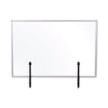 MasterVision Protector Series Glass Aluminum Desktop Divider, 47.2 x 0.16 x 35.4, Clear