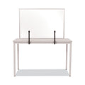 MasterVision Protector Series Glass Aluminum Desktop Divider, 47.2 x 0.16 x 35.4, Clear