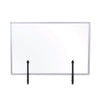 MasterVision Protector Series Glass Aluminum Desktop Divider, 40.9 x 0.16 x 27.6, Clear