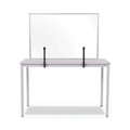 MasterVision Protector Series Glass Aluminum Desktop Divider, 40.9 x 0.16 x 27.6, Clear