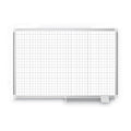 MasterVision Grid Planning Board, 1" Grid, 72 x 48, White/Silver