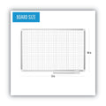 MasterVision Grid Planning Board, 1" Grid, 72 x 48, White/Silver