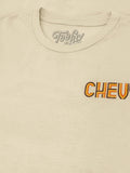 Chevy Chevelle Chevrolet Left Chest Front and Back Print Classic Car T-Shirt - Cream by Tee Luv
