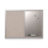 MasterVision Combo Bulletin Board, Bulletin/Dry Erase, 24X18, Gray Frame