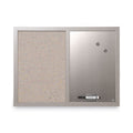 MasterVision Combo Bulletin Board, Bulletin/Dry Erase, 24X18, Gray Frame
