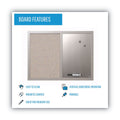 MasterVision Combo Bulletin Board, Bulletin/Dry Erase, 24X18, Gray Frame