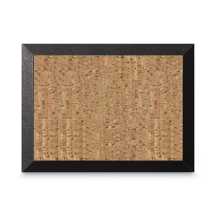 MasterVision Natural Cork Bulletin Board, 24x18, Cork/Black