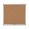 MasterVision Slim-Line Enclosed Cork Bulletin Board, 47 x 38, Aluminum Case