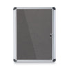 MasterVision Slim-Line Enclosed Fabric Bulletin Board, 28 x 38, Aluminum Case