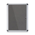 MasterVision Slim-Line Enclosed Fabric Bulletin Board, 28 x 38, Aluminum Case
