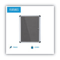 MasterVision Slim-Line Enclosed Fabric Bulletin Board, 28 x 38, Aluminum Case