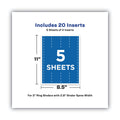 Avery Binder Spine Inserts, 2" Spine Width, 4 Inserts/Sheet, 5 Sheets/Pack