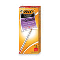 BIC Cristal Xtra Smooth Ballpoint Pen, Stick, Medium 1 mm, Red Ink, Clear Barrel, Dozen