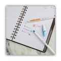 BIC Cristal Up Ballpoint Pen, Stick, Medium 1.2 mm, Assorted Ink Colors, White Barrel, 6/Pack