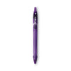 BIC Gel-ocity Quick Dry Gel Pen, Retractable, Medium 0.7 mm, Purple Ink, Purple Barrel, Dozen