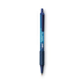 BIC Soft Feel Ballpoint Pen, Retractable, Fine 0.8 mm, Blue Ink, Blue Barrel, Dozen