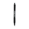 BIC Soft Feel Ballpoint Pen, Retractable, Fine 0.8 mm, Black Ink, Black Barrel, Dozen