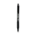 BIC Soft Feel Ballpoint Pen, Retractable, Fine 0.8 mm, Black Ink, Black Barrel, Dozen