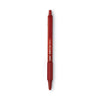 BIC Soft Feel Ballpoint Pen, Retractable, Medium 1 mm, Red Ink, Red Barrel, Dozen