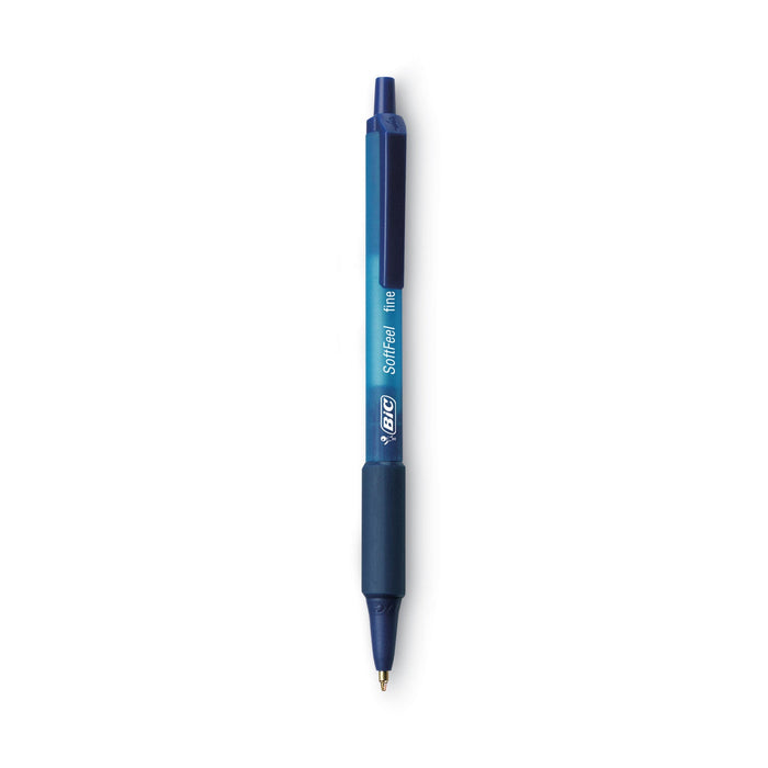 BIC Soft Feel Ballpoint Pen Value Pack, Retractable, Medium 1 mm, Blue Ink, Blue Barrel, 36/Pack