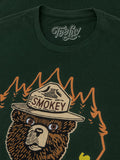 Smokey Bear Keep It Green Prevent Wildfires T-Shirt - Forest Green by Tee Luv