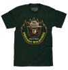 Smokey Bear Keep It Green Prevent Wildfires T-Shirt - Forest Green