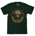 Smokey Bear Keep It Green Prevent Wildfires T-Shirt - Forest Green by Tee Luv
