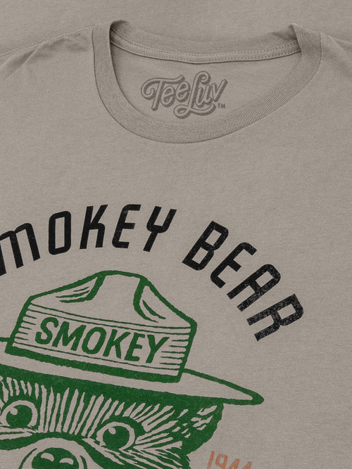 Est 1944 Smokey Bear Shirt Only You Can Prevent Wildfires T-Shirt - Light Gray by Tee Luv