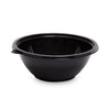 WNA Caterline Pack n' Serve Plastic Bowl, 80 oz, 10" Diameter x 4"h, Black, 25/Carton