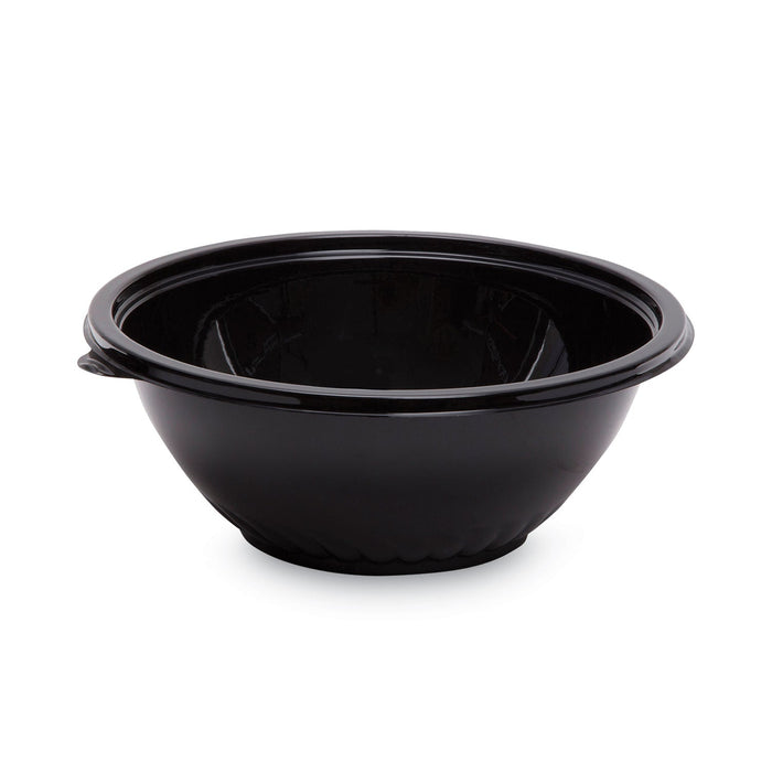 WNA Caterline Pack n' Serve Plastic Bowl, 80 oz, 10" Diameter x 4"h, Black, 25/Carton