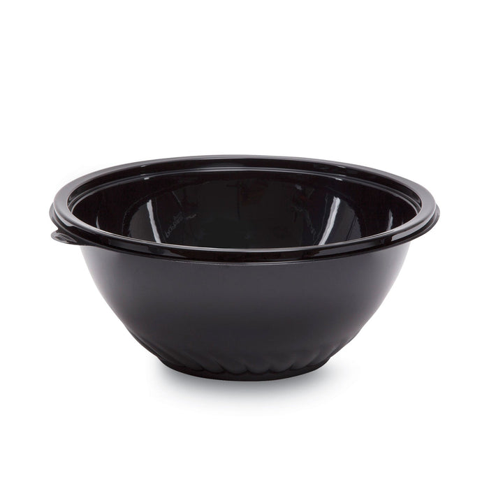 WNA Caterline Pack n' Serve Plastic Bowl, 160 oz, 12" Diameter x 5"h, Black, 25/Carton
