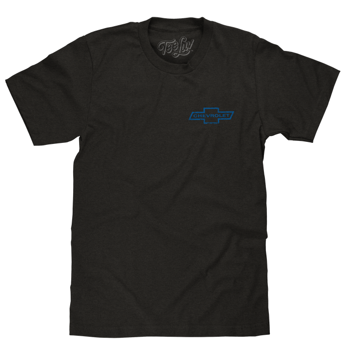 Faded Chevrolet 72 Camaro Front and Back Print T-Shirt - Vintage Black by Tee Luv