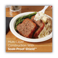 Dixie Pathways Soak-Proof Shield Mediumweight Paper Plates, WiseSize, 6.88" dia, Green/Burgundy, 125/Pack
