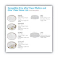 Dixie Pathways Heavyweight Oval Platters, 8.5 x 11, Green/Burgundy, 500/Carton