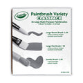 Crayola Large Variety Paint Brush Classpack, Natural; Nylon Bristles, Flat; Round Profiles, 36/Set