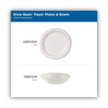 Dixie Paper Dinnerware, Plates, White, 8.5" dia, 125/Pack, 4/Carton