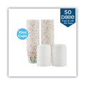Dixie PerfecTouch Paper Hot Cups and  Lids Combo, 10 oz, Multicolor, 50 Cups/Lids/Pack