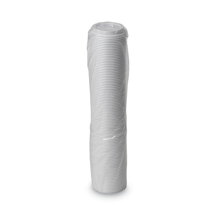 Dixie Dome Drink-Thru Lids, Fits 10 oz to 20 oz Dixie Paper Hot Cups, White, 100/Pack