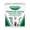 Crayola Large Variety Paint Brush Classpack, Natural; Nylon Bristles, Flat; Round Profiles, 36/Set
