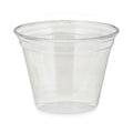 Dixie Clear Plastic PETE Cups, 9 oz, Squat, 50/Sleeve, 20 Sleeves/Carton