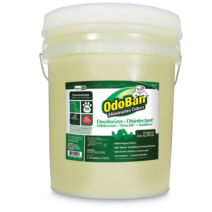 OdoBan Concentrated Odor Eliminator and Disinfectant, Eucalyptus, 5 gal Pail