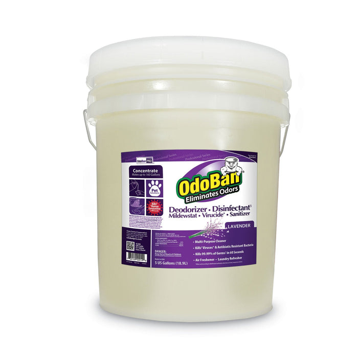 OdoBan Concentrated Odor Eliminator and Disinfectant, Lavender Scent, 5 gal Pail