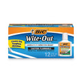 BIC Wite-Out Extra Coverage Correction Fluid, 20 mL Bottle, White, Dozen