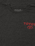 Toyota Drive Your Dreams Left Chest Front and Back Logo T-Shirt - Charcoal Heather by Tee Luv