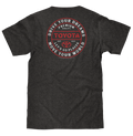 Toyota Drive Your Dreams Left Chest Front and Back Logo T-Shirt - Charcoal Heather by Tee Luv